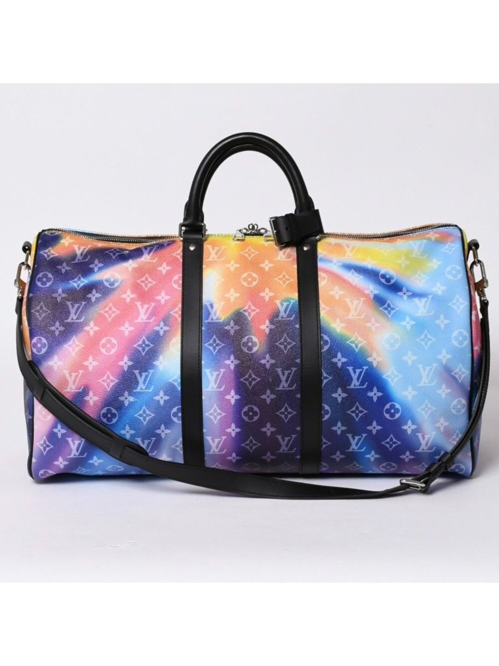 Louis Vuitton Keepall Bandouliere 50 Boston Bag Monogram Sunset Silver